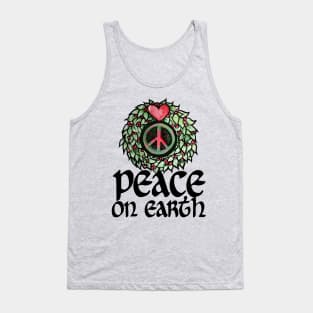 Peace on Earth Love Wreath Tank Top